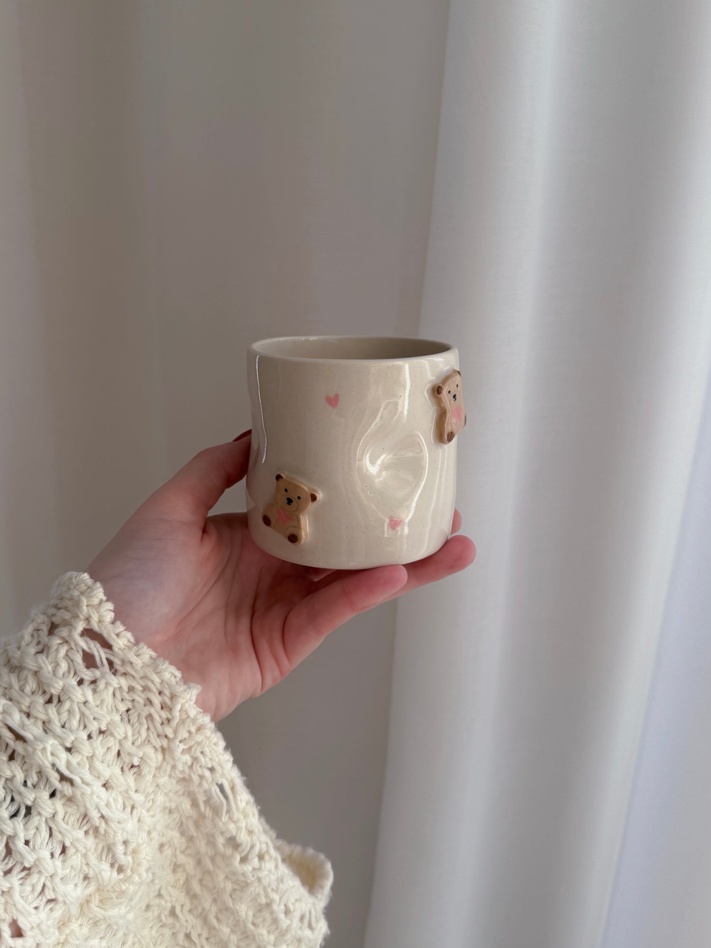 Cup with brown teddy bears