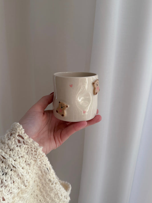 Cup with brown teddy bears
