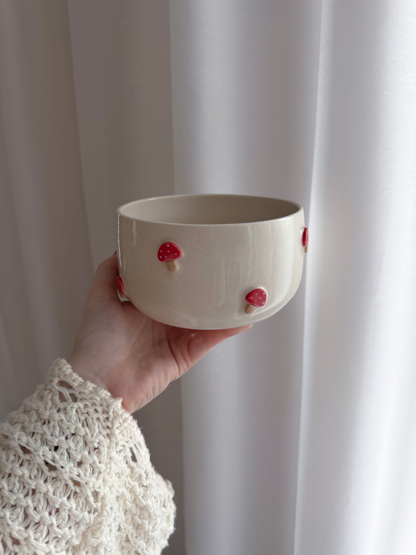 Big bowl with mushrooms