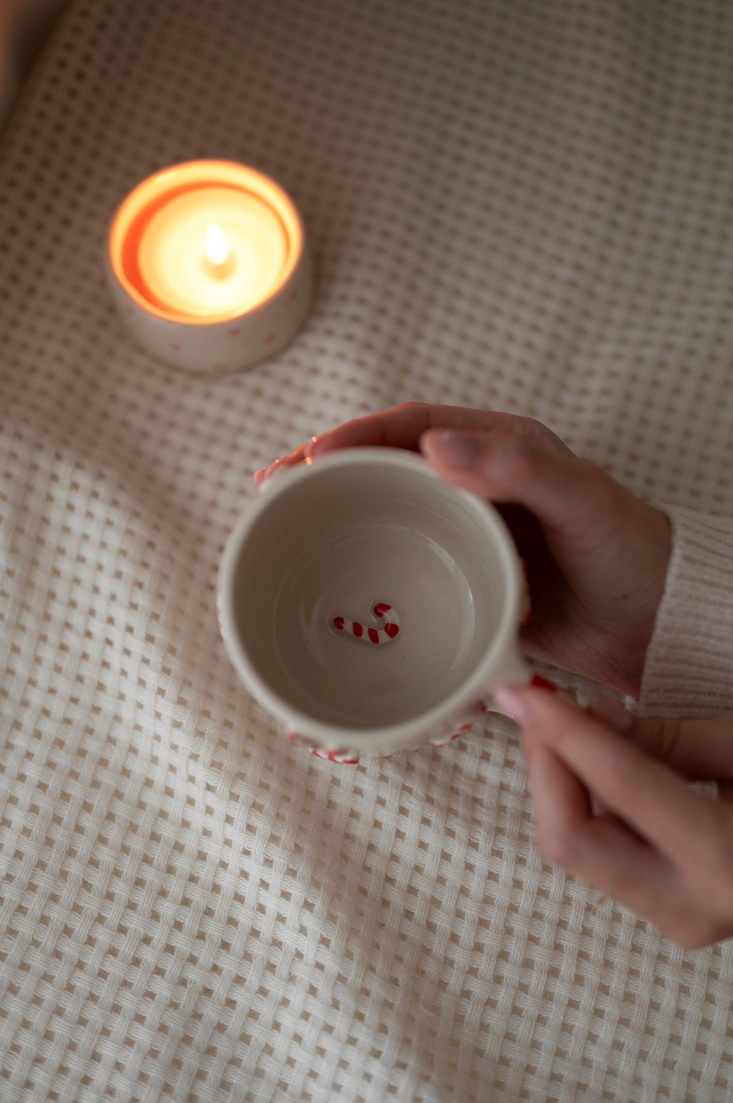 Mug with candy canes