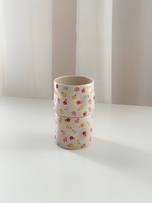 Cup with tiny flowers