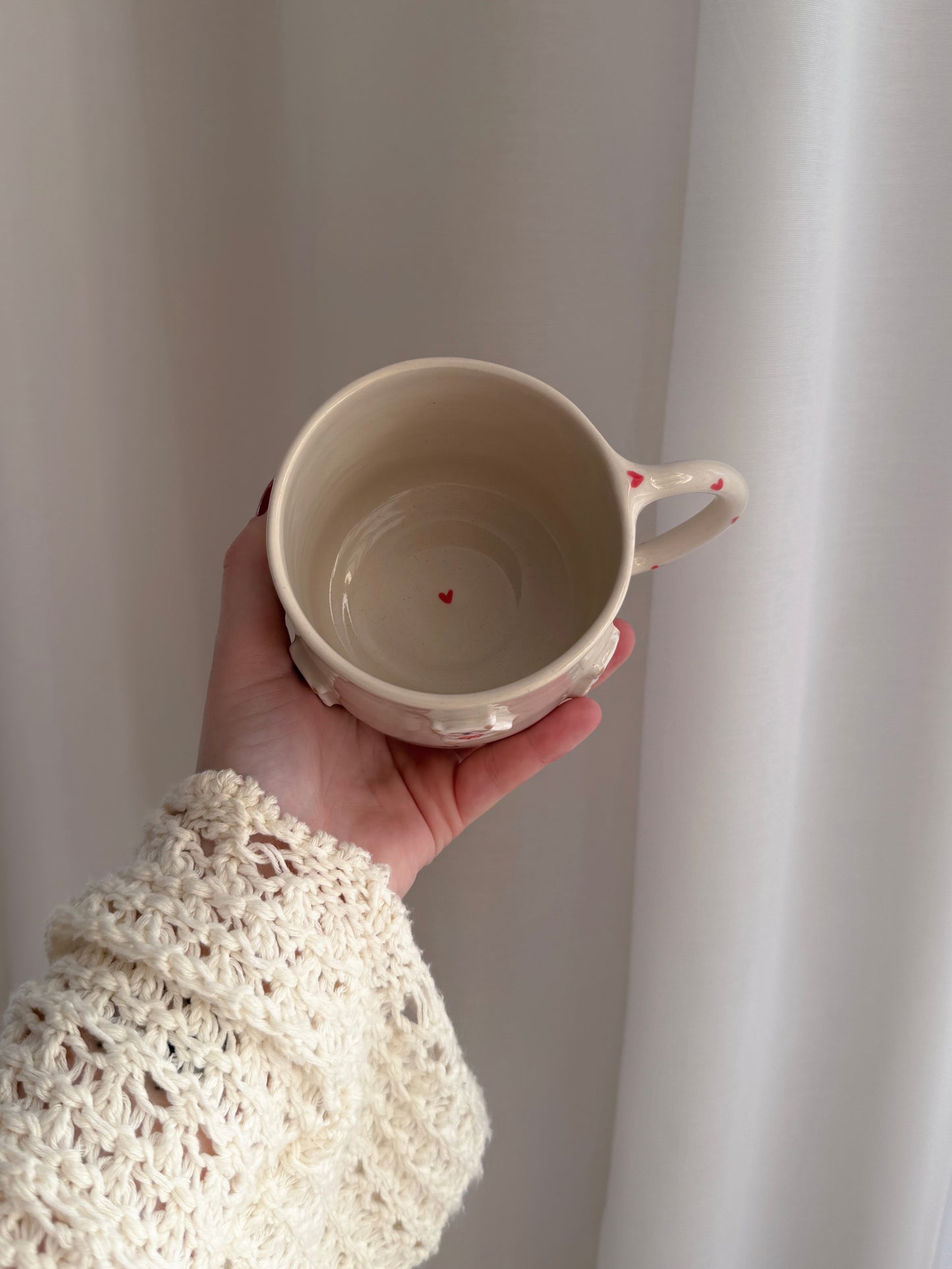 Mug with white teddy bears