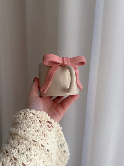 Bow mug - pink