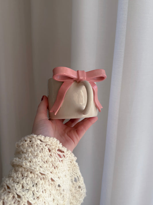 Bow mug - pink