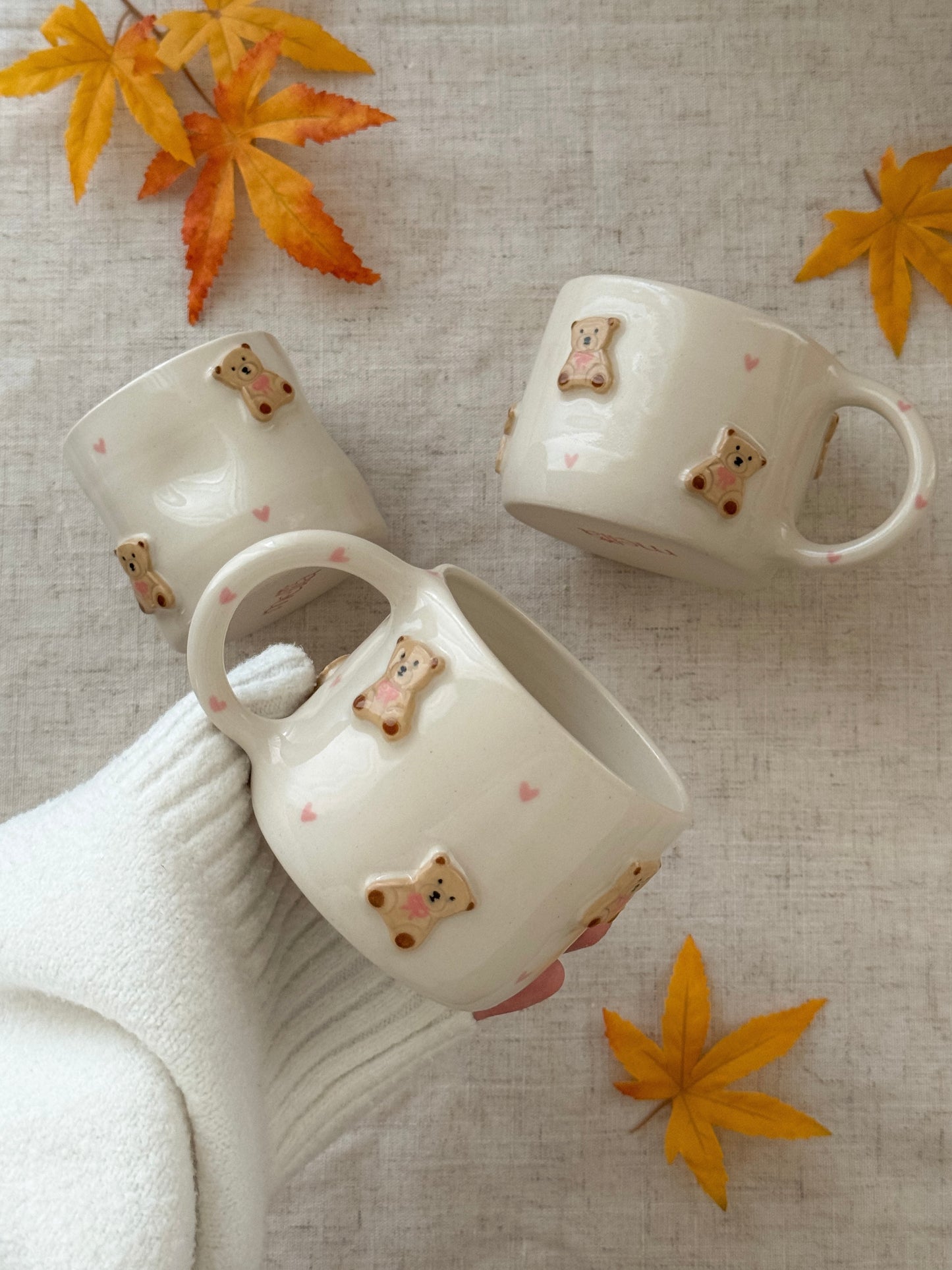Mug with brown teddy bears