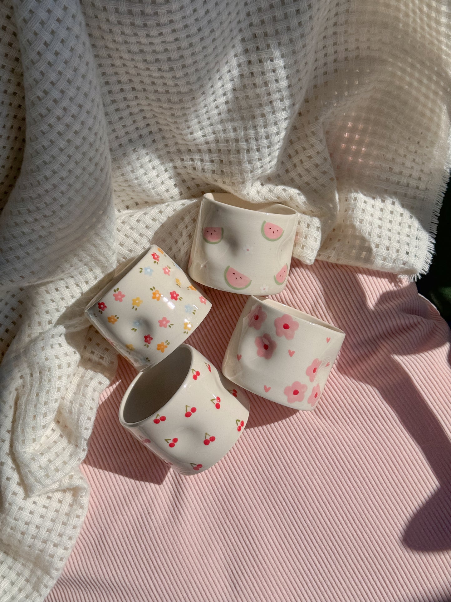 Cup with tiny flowers