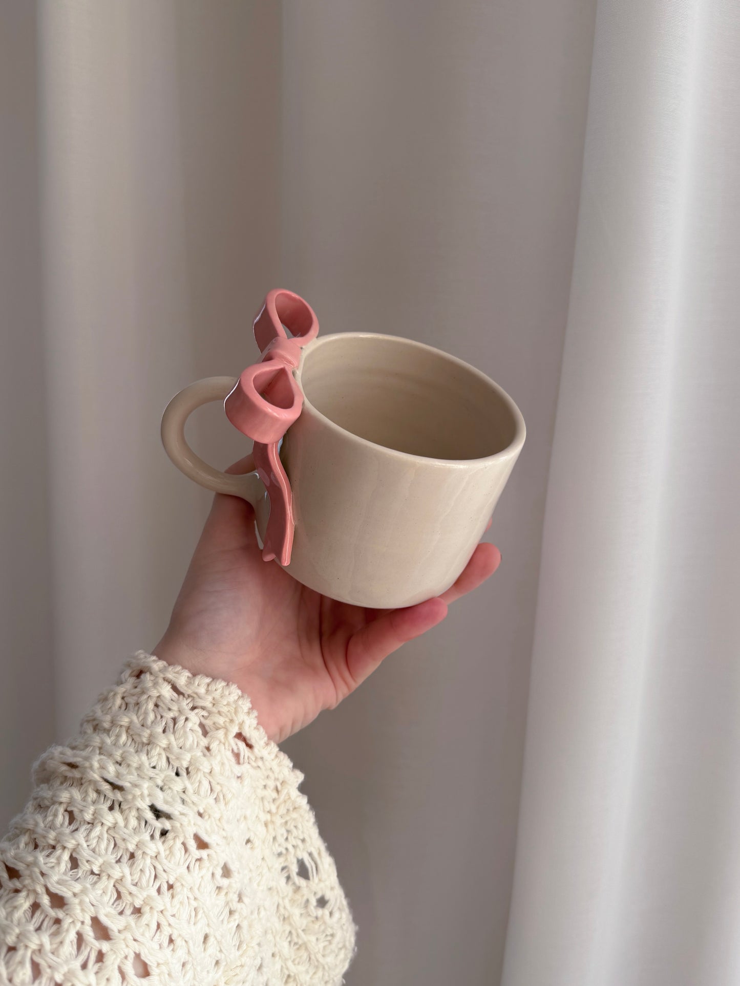 Bow mug - pink