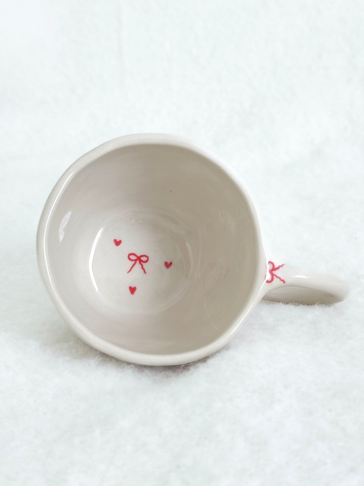 Mug with bows and hearts I