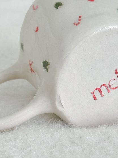 Mug with trees, bows and hearts I